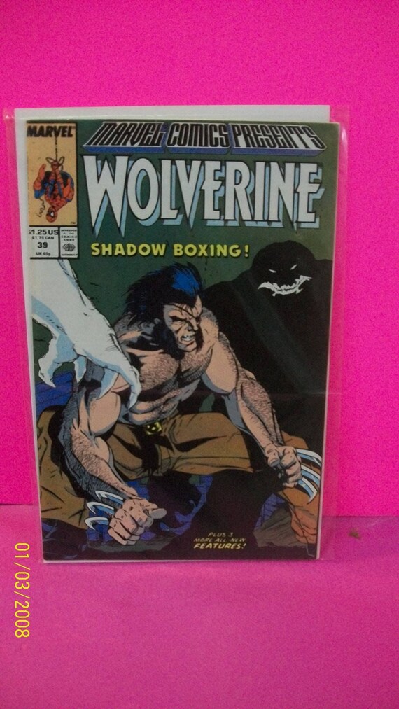 Retro Wolverine Marvel Comic Book Cover Artwork Men’s Black Graphic Print Boxed