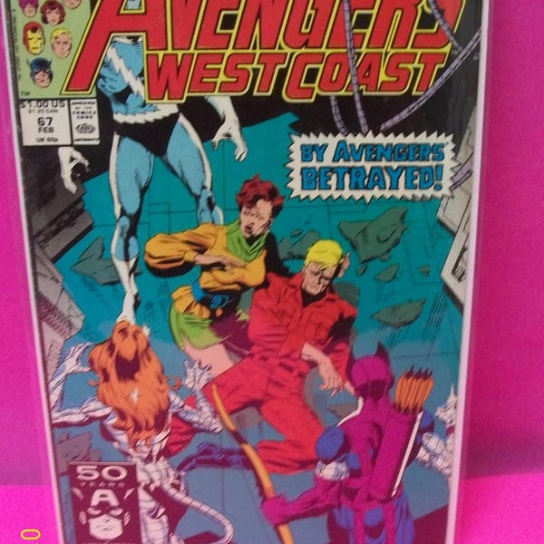 Avengers West Coast #67 By Avengers Betrayed VG- VF Vintage Marvel Comic Book 1990