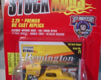 NASCAR Stock Rods #71 Rick Mast #75 Remington 34 Ford Coupe NASCAR 50Th Ann Series 1998 Racing Champions New on Card Great Gift Idea