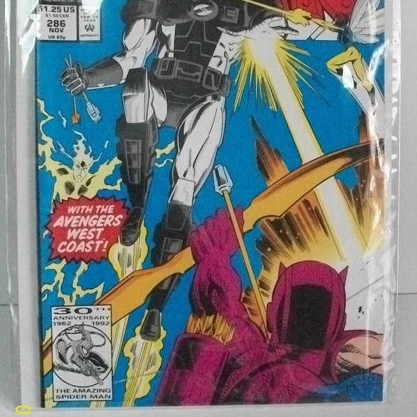 Iron Man #286  New War Machine Armor  Avengers West Coast VF-NM Unread  Vintage Marvel Comic Book 1992  Great Gift Idea