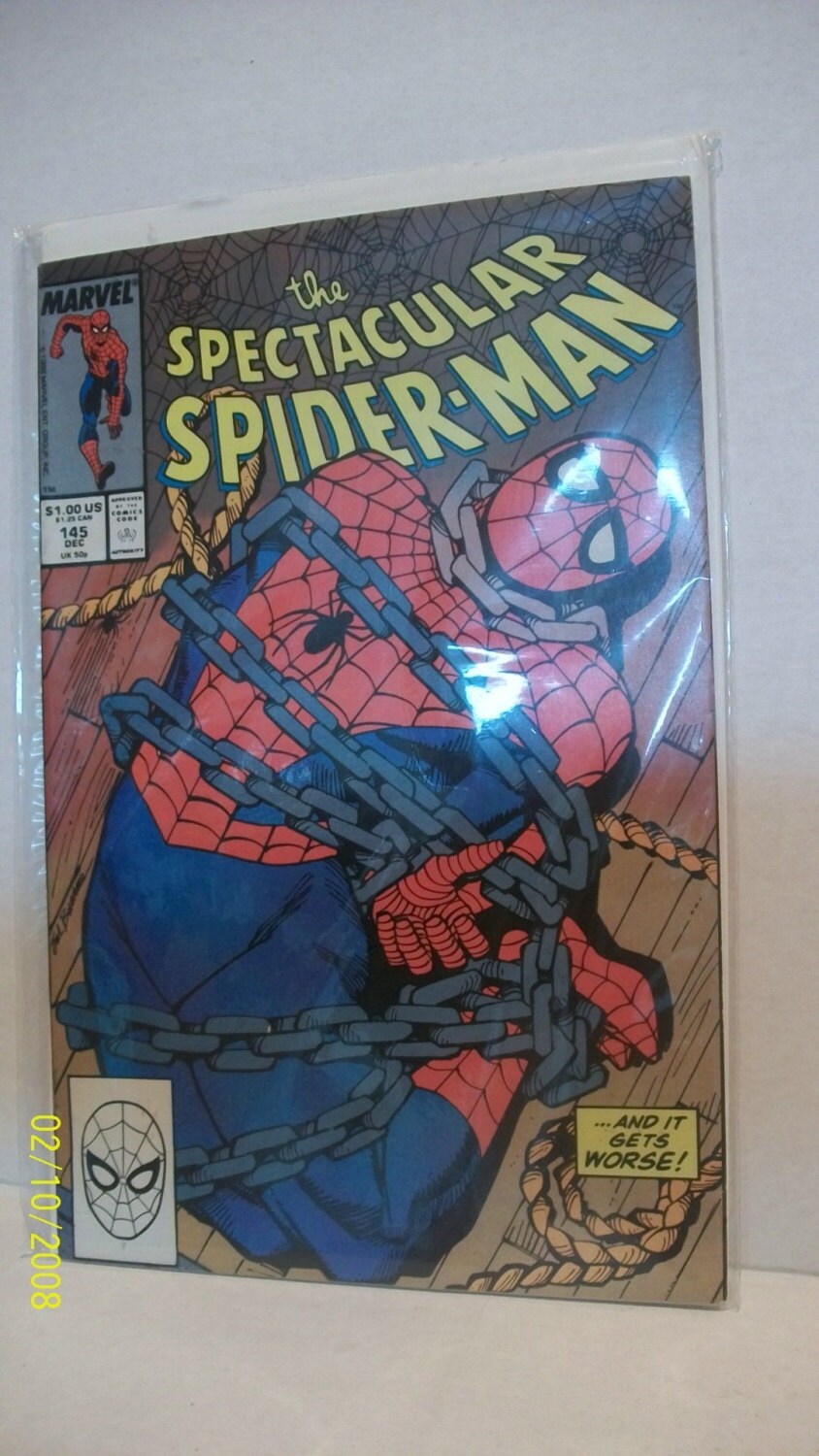 スペクタキュラー・スパイダーマン #145 ブーメランに爆撃される
