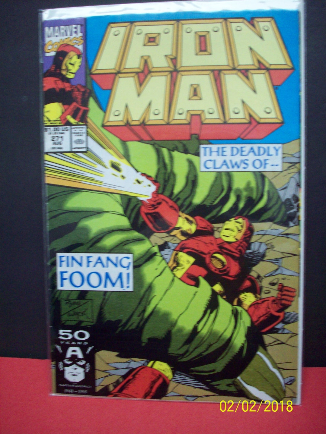 Iron Man #271 Fin Fang Foom Dragon Seed Saga Pt 2 Good Condition Lots ...