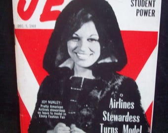 Airline Stewardess Turns Fashion Fair Model Jet Magazine Dec 5,1968 Vintage African American Pocket Size Magazine Arts/Crafts Black History