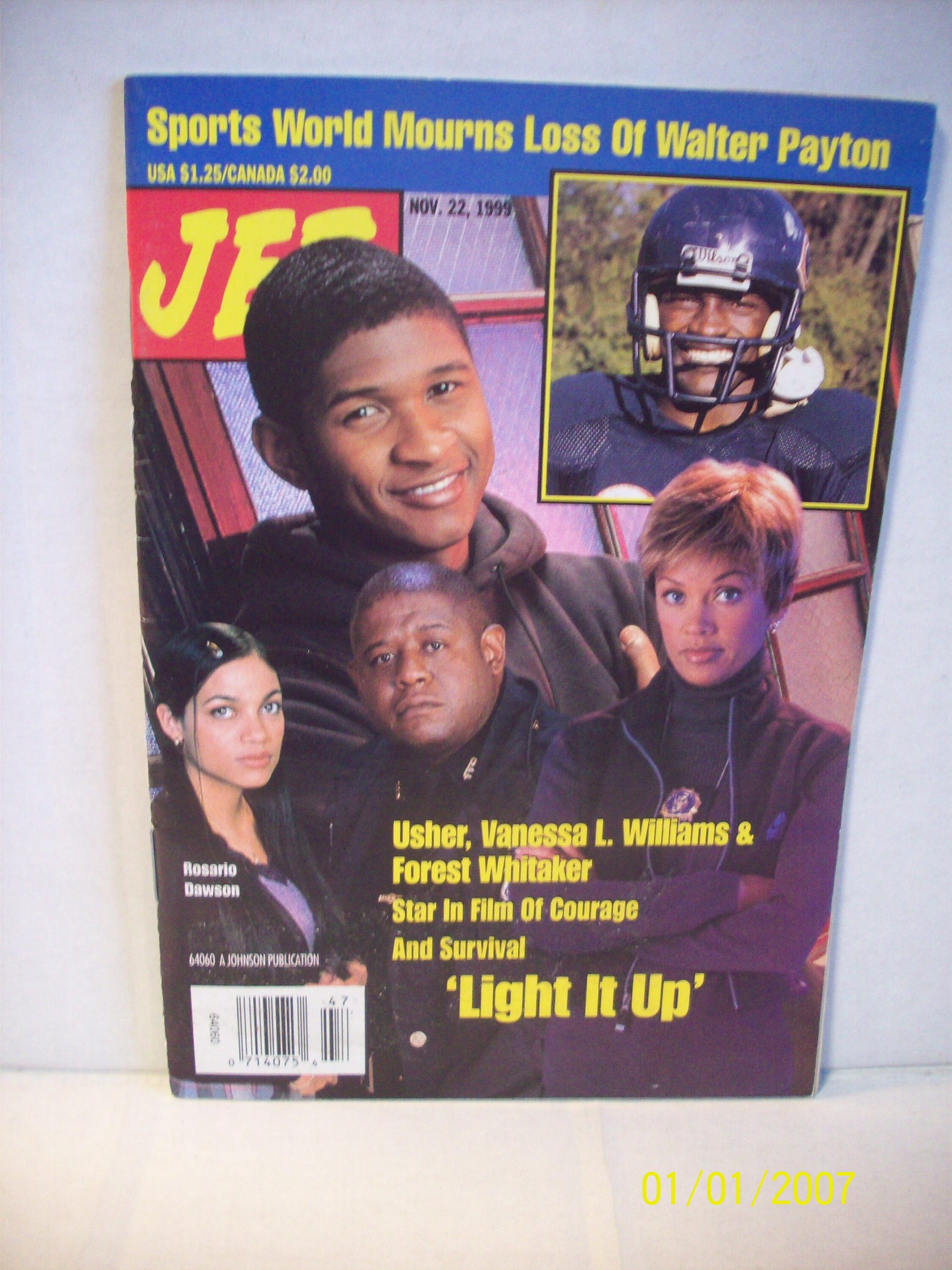 ウォルター・ペイトン NFL ベアーズ、表紙はアッシャー。ヴィンテージ