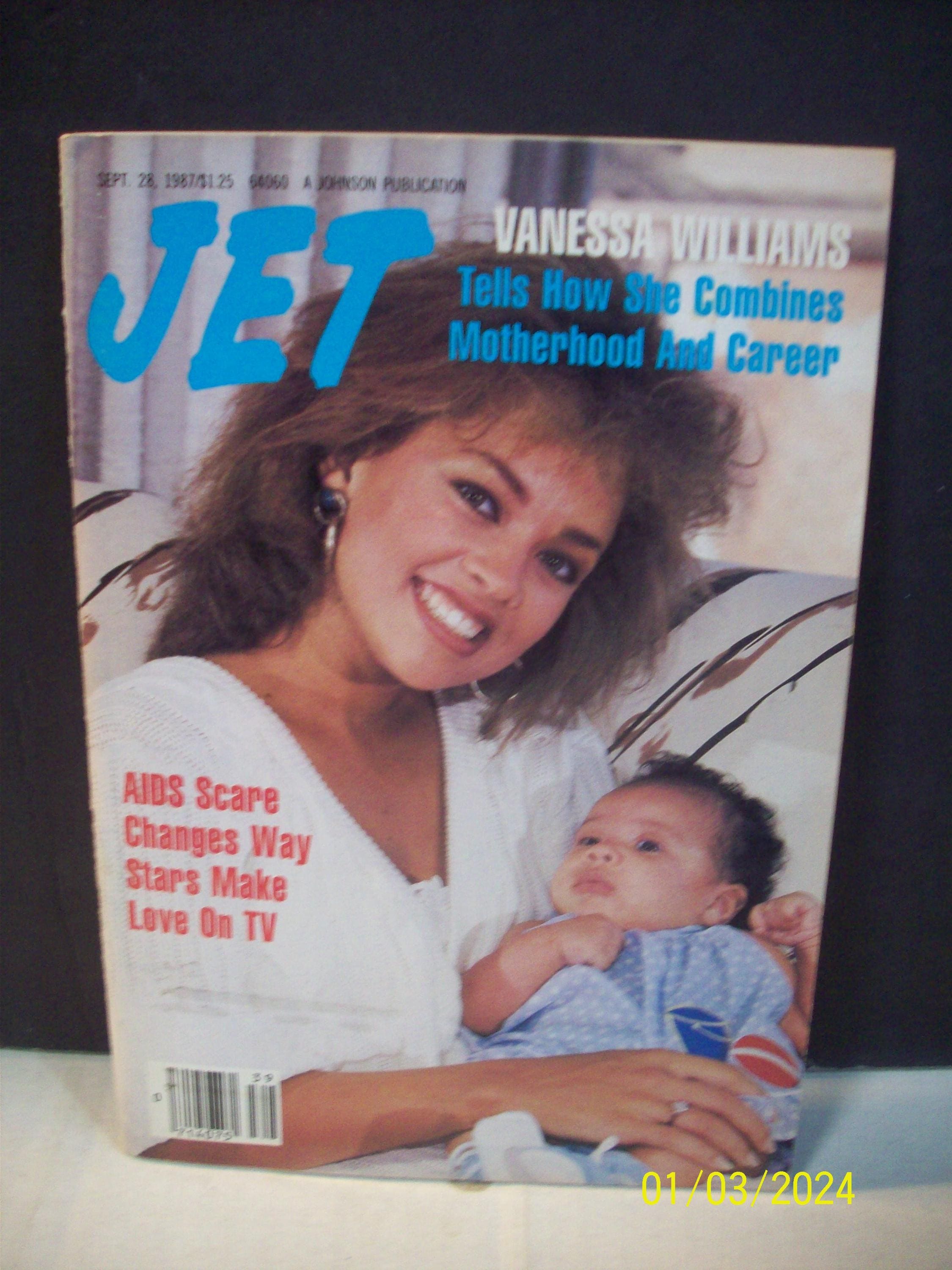 Vanessa Williams Motherhood Jet Magazine Sept 28,1987 Vintage Afrian  American Magazine Arts/Crafts Black History Project Gift Idea, image size:2250x3000