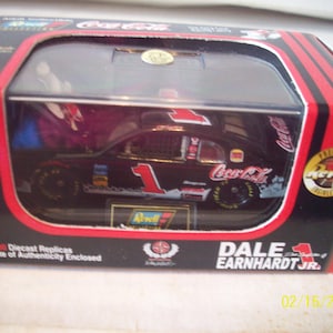 Dale Earnhardt Jr  Revell Collection NASCAR Collectible Coca Cola #1 Hood Open 1998 Monte Carlo 1/64 Scale Diecast Car New In Box Great Gift