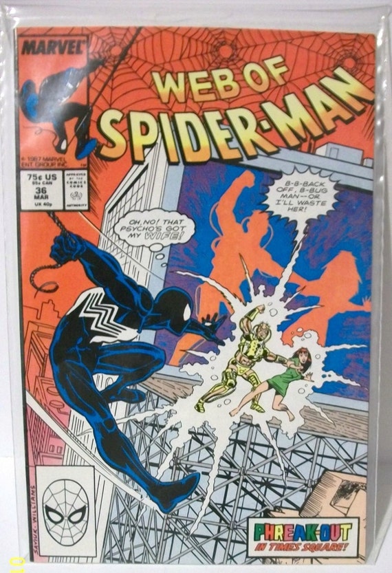 Web of Spider-man 36 Spider-man en traje negro Primera - Etsy España