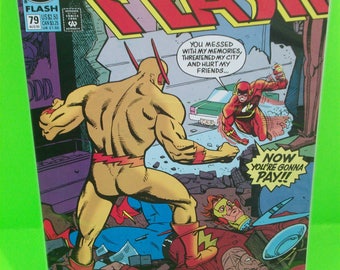Flash #79 (2nd Series)  Wally West Vs Reverse Flash Pt 3 VF-NM Condition Vintage Comic Book 1992 DC Comics Great Gift