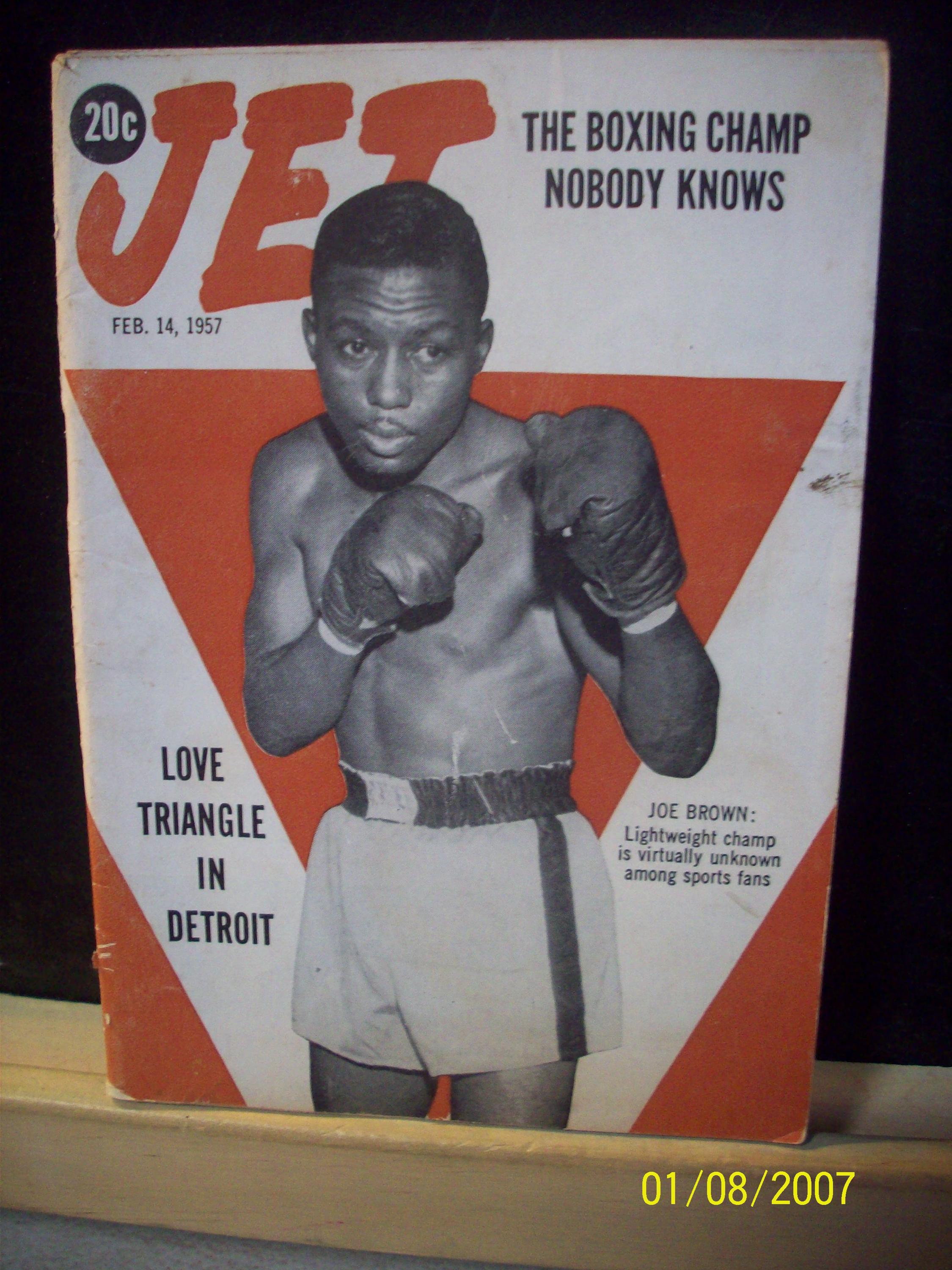 Joe Brown Unknown Boxing Champ Jet Magazine Feb 14,1957 Vintage