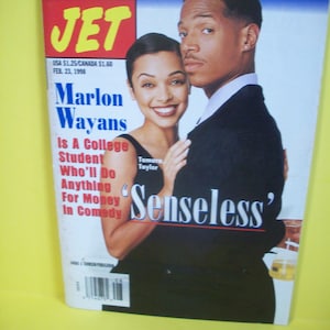 Marlon Wayans  Senseless Jet Magazine Feb 23, 1998  Vintage African American Magazine Arts/Crafts Black History Project