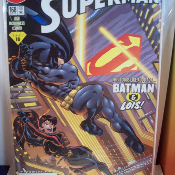 Superman #168  Batman And Lois Teamup VF-NM  Cond Vintage Comic Book  DC Comic Great Gift Idea