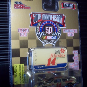 NASCAR Gold 50th Ann Commerative Series Rhodes Furniture #14 Stock Car 1998 Racing Champions 1/64 Diecast Car New  Great Gift Idea