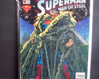 Superman Man Of Steel #50 El juicio de Superman VF-NM Unread Vintage DC Comic Book 1990s Gran idea de regalo