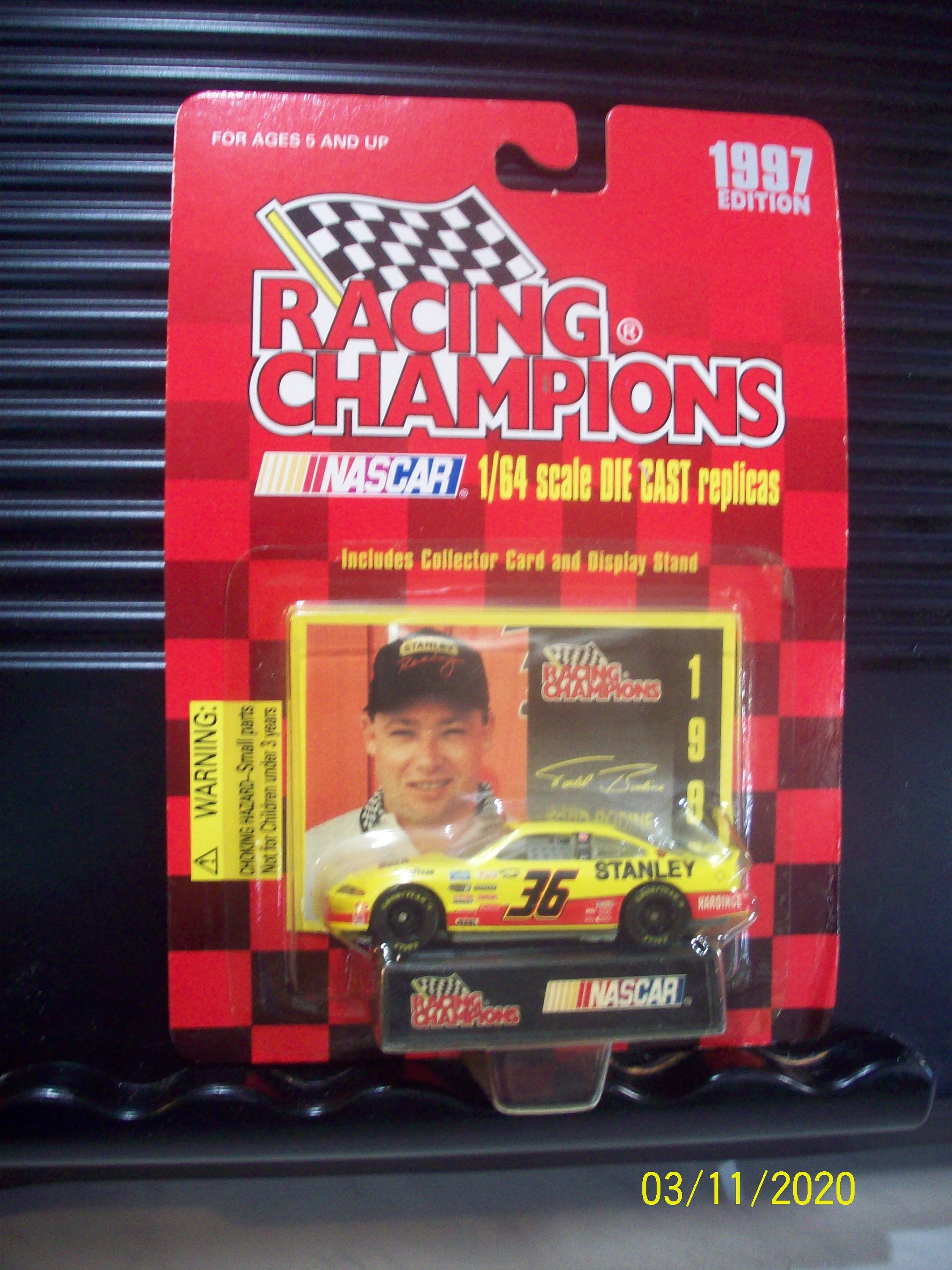 NASCAR Todd Bodine Stanley Tools #36 Racing Champions Yellow