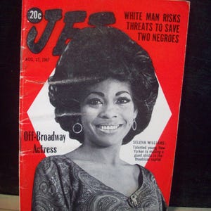 Selena Williams Off Broadway Actress Jet Magazine Aug 17 1967 Vintage African American Pocket Size Magazine Arts/Crafts Black History