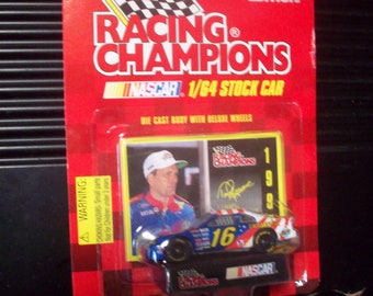 Ted Musgrave NASCAR Primestar #16 Racing Champions Red/White/Blue  1/64 Scale Diecast Car New on Card 1996  Ford Stock Car Great Gift idea