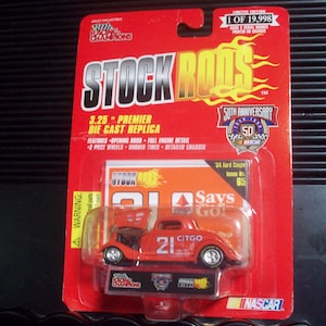 Nascar Stock Rods No.65 Michael Waltrip Citgo 34 Ford Coupé Nascar 50th Ann Series 1998 Racing Champsängers New on Card tolle Geschenkidee
