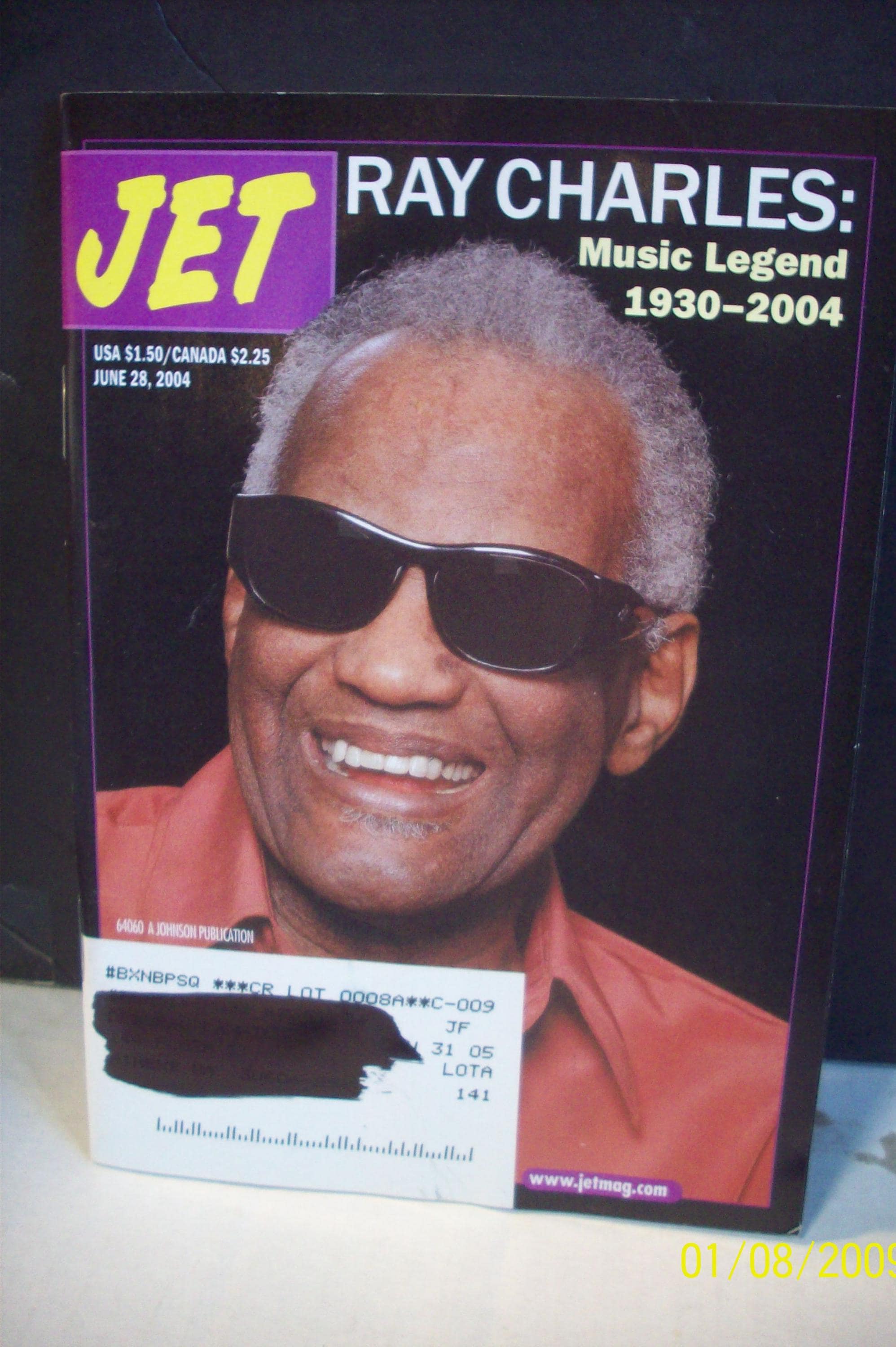 音楽界のレジェンド、レイ・チャールズが死去 ジェット誌 2004年6月28