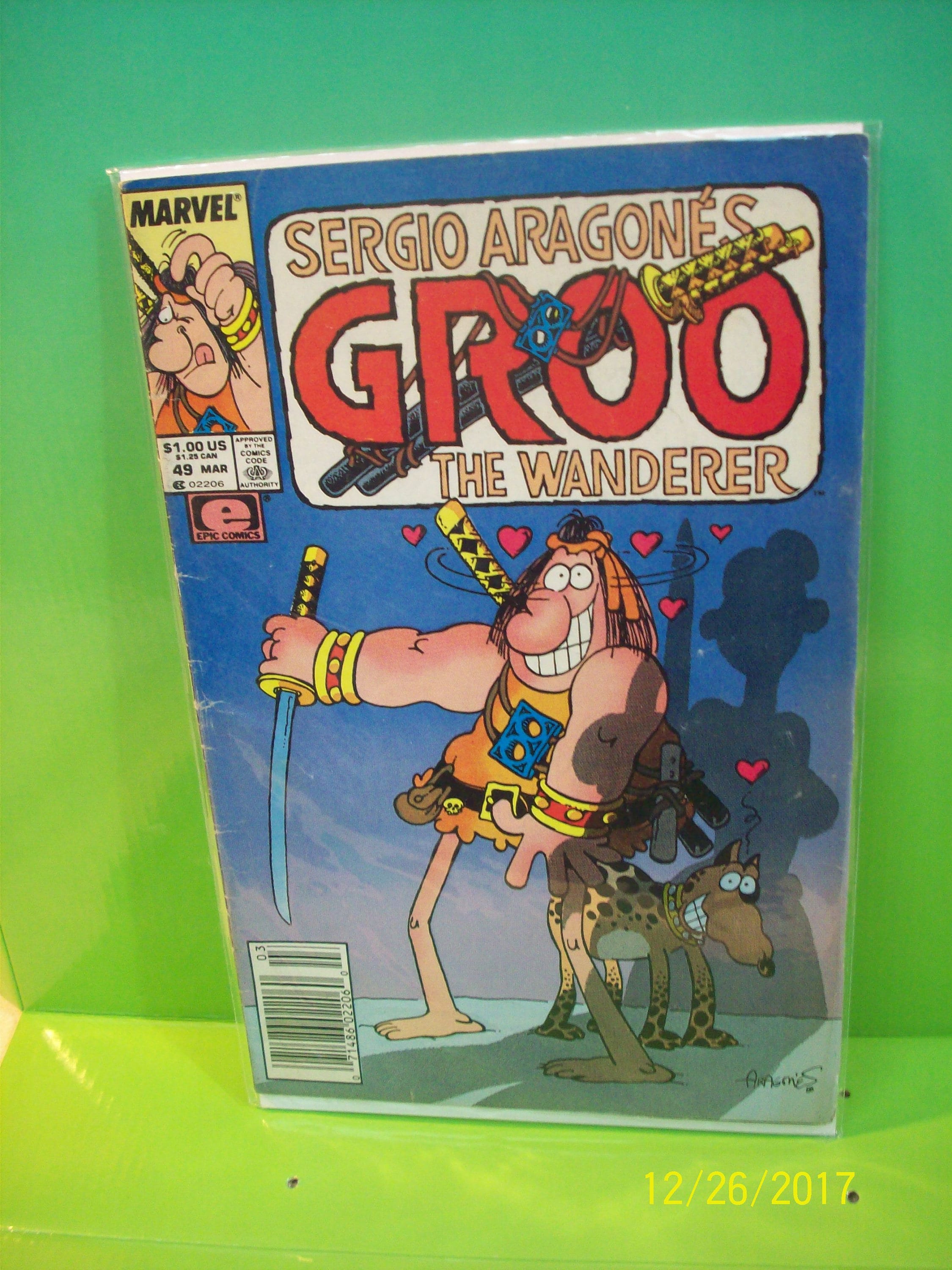 NM Sergio Aragones Groo the Wanderer #49 March 1989 Marvel Groo Comic Book 