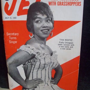 Tina Montez  Pretty Chicago Singer Jet Magazine July 21,1960 Vintage African American Pocket Size Magazine Arts/Crafts Black History