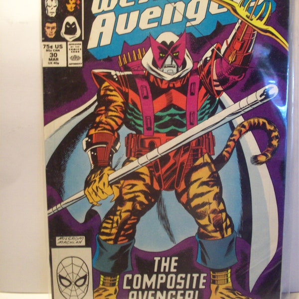 West Coast Avengers #30 The Composite Avenger  VF-NM Cond  Vintage Comic Book  1990s Marvel Comics Great Gift Idea