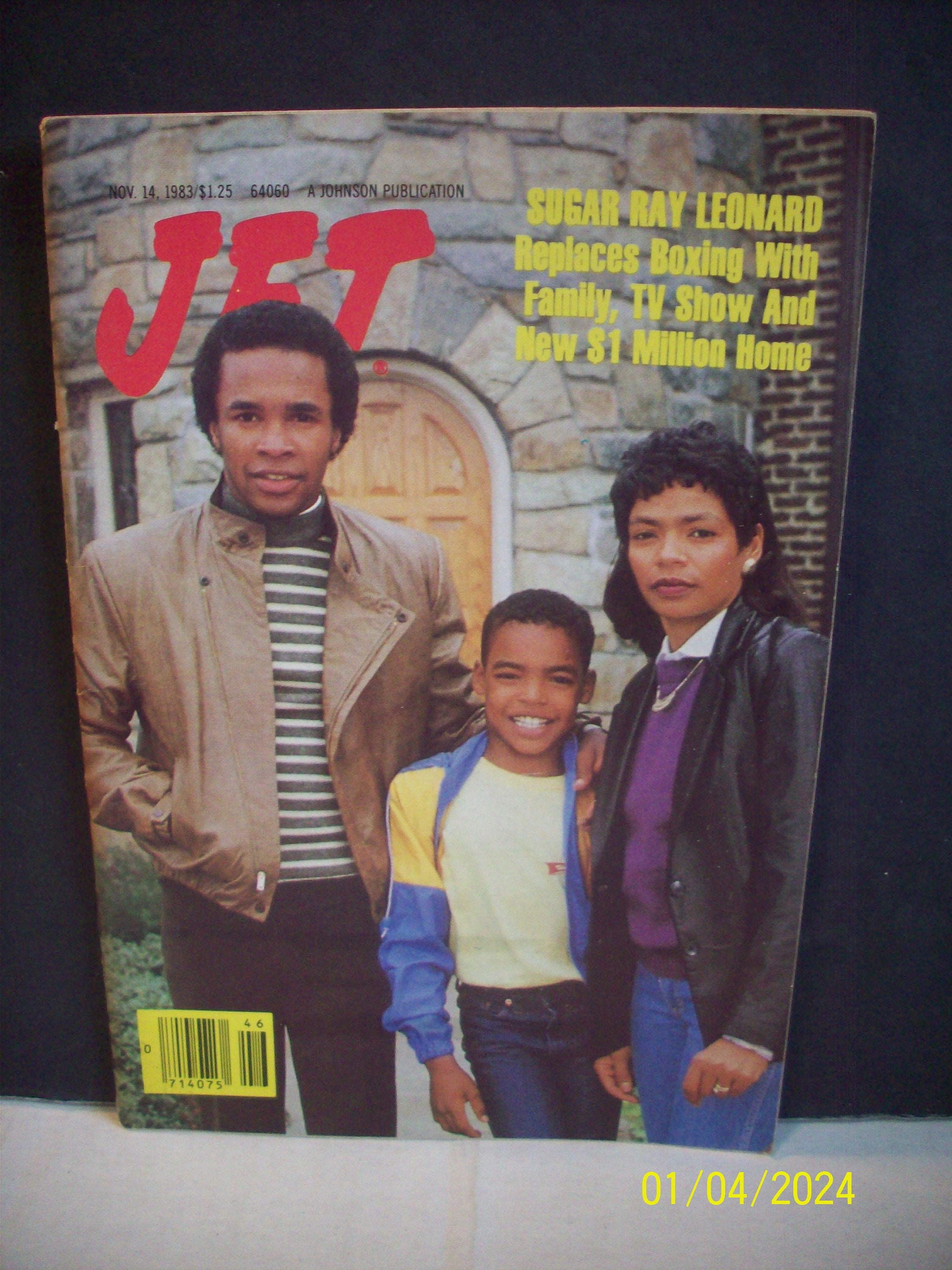 Sugar Ray Leonard Boxer and Family Jet Magazine Nov 14,1983