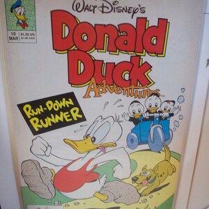 Walt Disney&#39;s Donald Duck Adventures #10 Run-Down Runner Donald Jogger VF-NM  Vintage Kids Comic Book 1990s Walt Disney Old Paper Smell