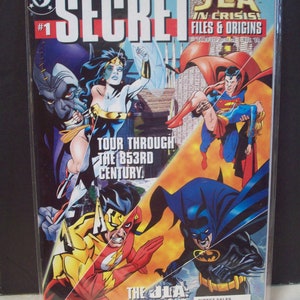 JLA  In Crisis Secret Files And Origins #1 VF-NM Cond Unread Vintage Comic Book 1998 Great Gift Idea