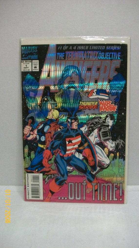 Avengers Terminatrix Objective 1 Thunderstrike War Machine Usa Agent Vf Nm Unread Marvel Comic Book 1 Of 4 Issue Limited Series 1993