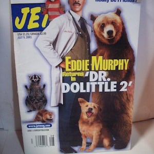 Eddie Murphy  In Doctor Doolittle  Jet Magazine Jun 4,2001 Vintage African American Magazine Arts/Crafts Black History Project Gift Idea