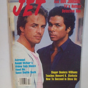 Miami Vice, Ronald McNair Death Jet Magazine March 31,1986 Vintage African American Magazine Arts/Crafts Black History Project Gift Idea