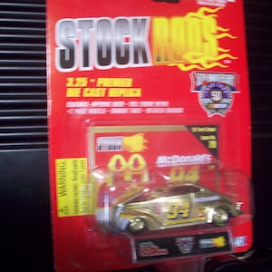 Nascar Stock Rods Gold Nr. 79 Bill Elliott Mcdonalds #94 37 Ford coupé Nassar 50th Ann Series Stock Rods 1998 Racing Champsängers neu auf Karte
