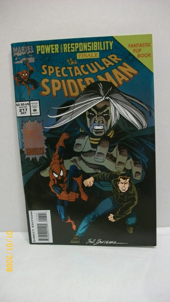 Spectacular Spider-man #217, 1994 Foil Cover Flip Book - Etsy