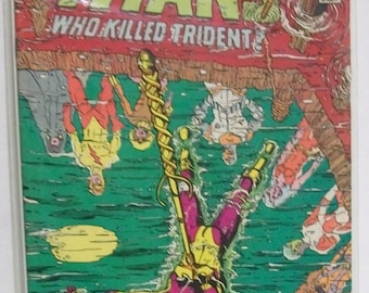New Teen Titans  #33 Who Killed Trident  VG-Fine Condition Vintage  Comic Book - Dc Comics 1983