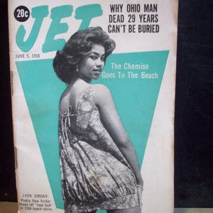 Model Lynn Jordan Jet Magazine  June 5,1958 Vintage African American Pocket Size Magazine Arts/Crafts Black History