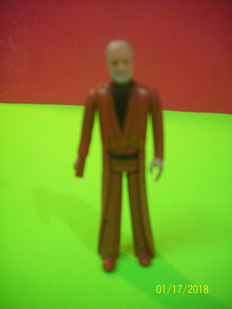Obi Wan Ben Kenobi Kenner Star Wars Hong Kong Loose Vintage Action Figure 1977 GMFGI Missing Light Saber and Cape Gray Hair
