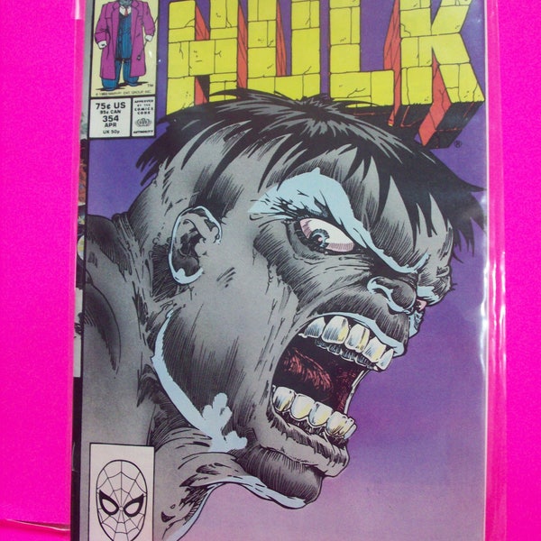 Marvel Comics Increíble Hulk #354 Gris Hulk En Las Vegas VF-NM Unread 1989 Vintage Cómic Gran Regalo para Hulk Fan