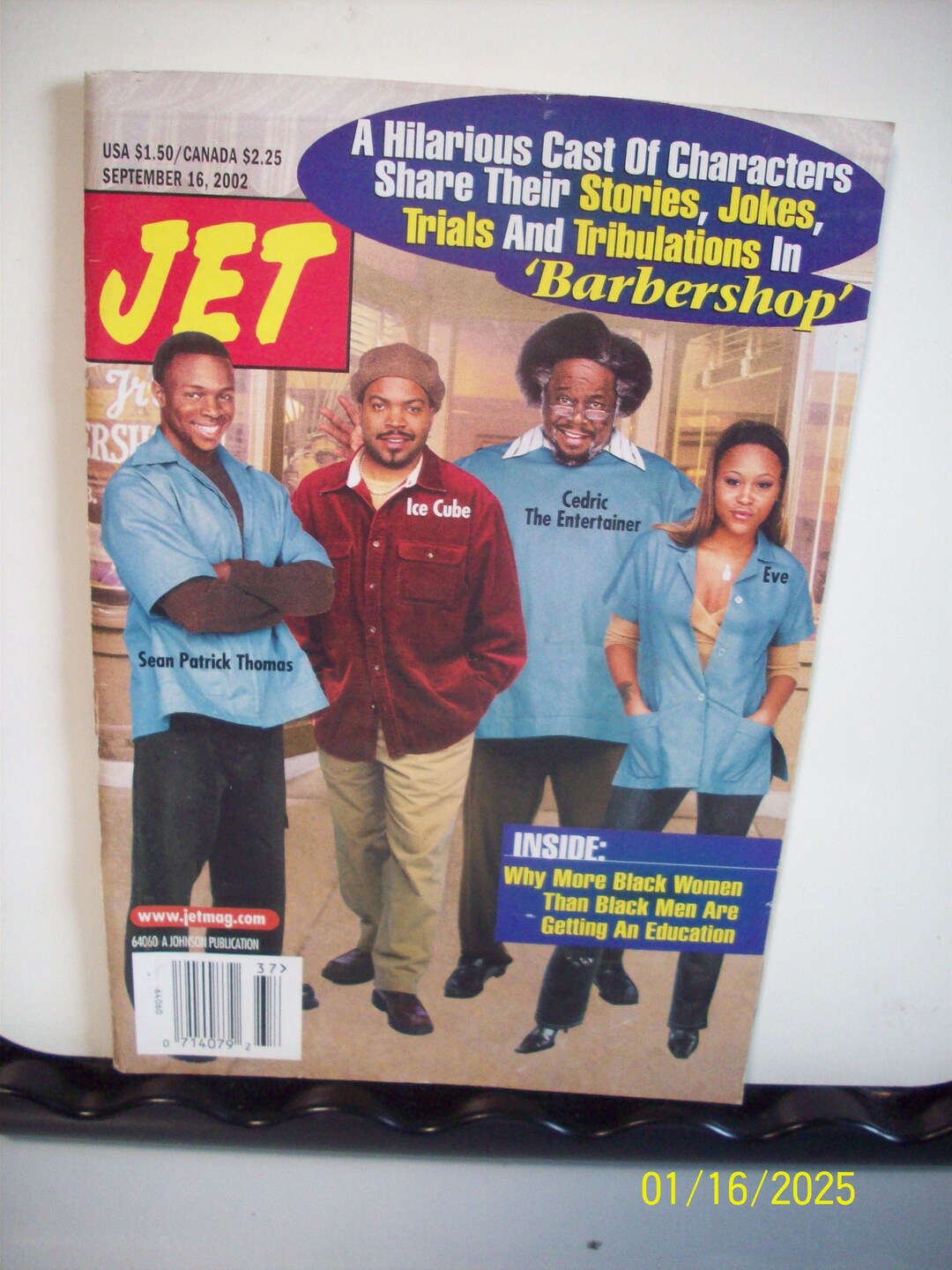 Ice Cube Rapper Magazine Rapper Ice Cube , Eve Barbershop Cast Jet Magazine Sept 16,2002 Vintage ...