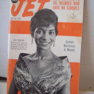 Ebony Fashion Model Ann Porter Jet Magazine Oct 20,1960 Vintage African American Pocket Size Magazine Arts/Crafts Black History