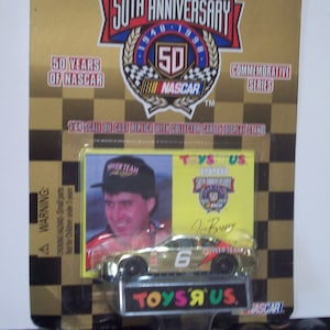 NASCAR Toys R Us Gold 50th Anniversary Series #6 Joe Bessey Power Team Stock Car 1998 Racing Champions 1/64 Diecast Car New  Great Gift Idea