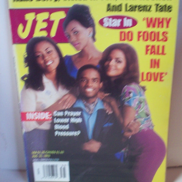 Why Do Fools Fall In Love Cast Jet Magazine Aug 31,1998 Vintage African American Magazine Arts/Crafts Black History Project Gift Idea