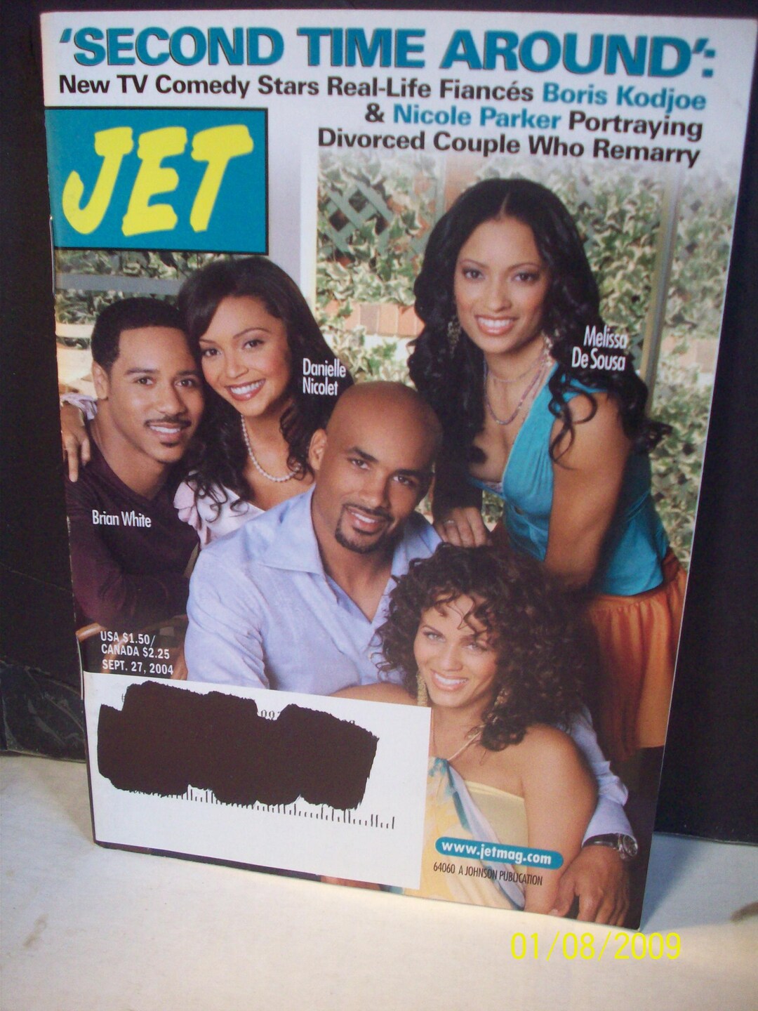 ボリス・コジョー、ニコール・パーカーの新テレビコメディ、ジェット・マガジン、2004年9月27日、ヴィンテージ・アフリカン・アメリカン・マガジン、アート／クラフト、ブラック・ヒストリー・プロジェクト  - Etsy 日本, image size:1080x1440