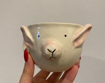 Ceramic mug, Cute mug, Minimal gift, Coffee mug, Animal