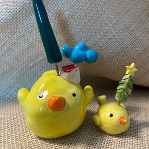 Set of ceramic Chick, Ceramic, Ceramic Bird , Cute Bird , Miniature Ceramic, Handmade Ceramic Bird