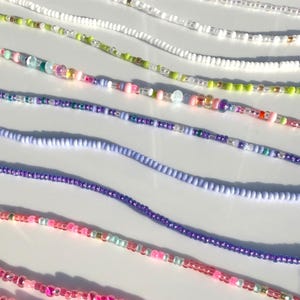 Seed Bead Bracelet or Anklet - Custom/Any Size, Stretch or Adjustable