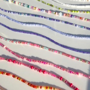 Seed Bead Bracelet or Anklet - Custom/Any Size, Stretch or Adjustable