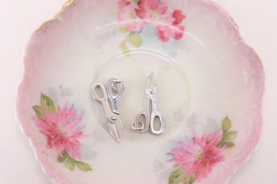 Sterling silver vintage garden shear scissor Garde