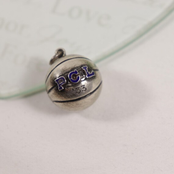 RARE Antique Sterling Silver 1933 PCL basketball … - image 1