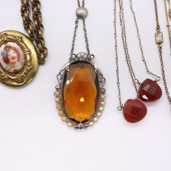 Lot of 5 Necklaces Vintage and Antique NECKLACES … - image 6