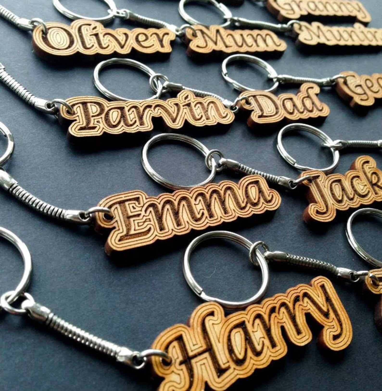 Handmade personalised name keychain Etsy